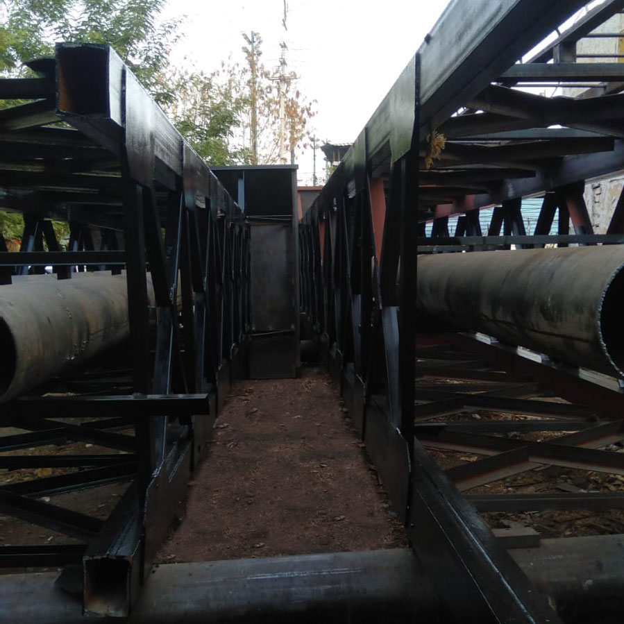 Diesel Generator exhaust Pipeline for HVAC front view